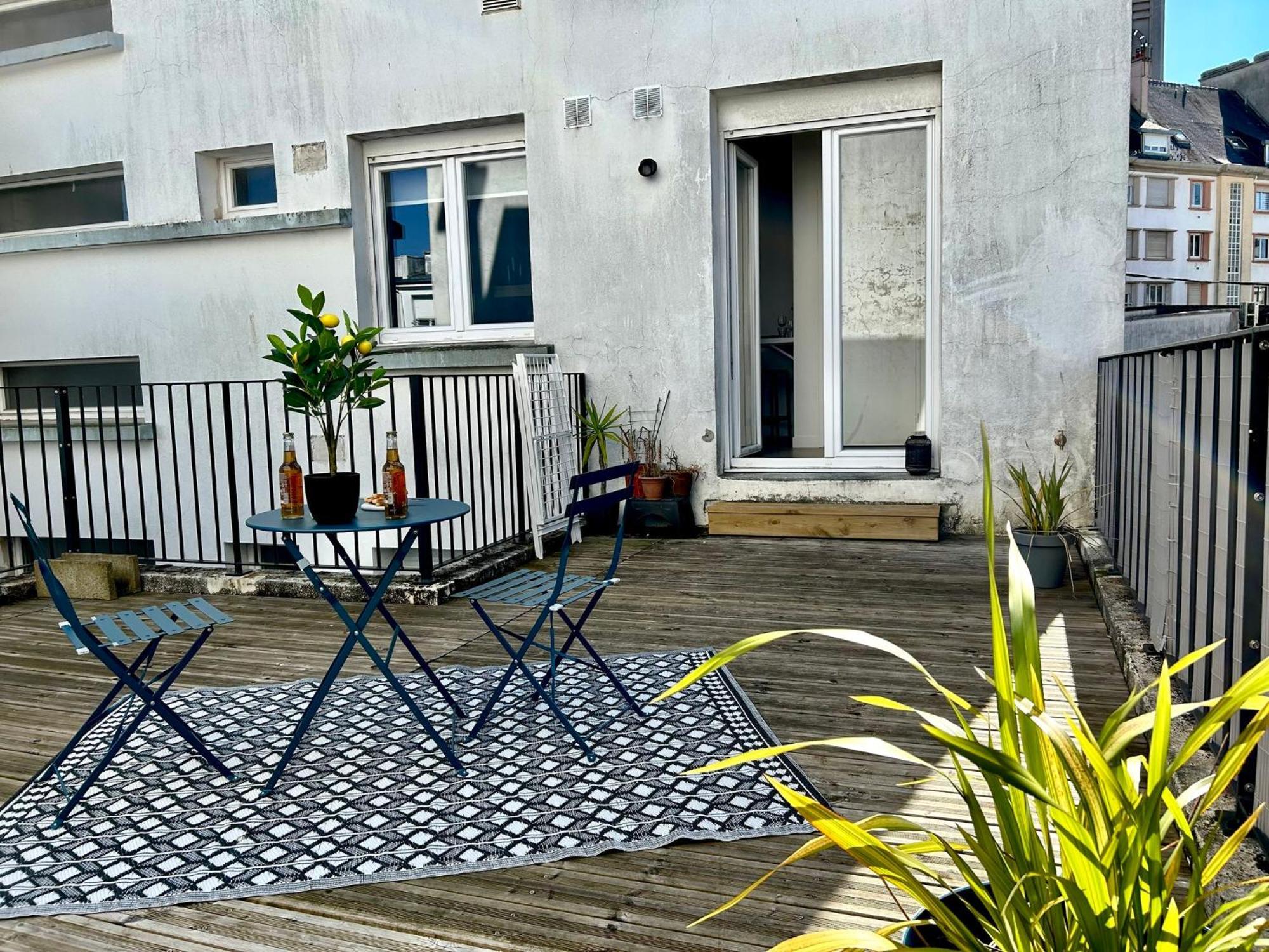O Studio Terrasse - Centre Ville De Lorient - Gare المظهر الخارجي الصورة